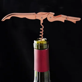 Gül Altın Tirbuşon Metal Şarap Tirbuşon Şarap Tirbuşon İşlevli Kırmızı Şarap Tirbuşon