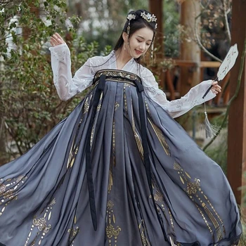 Hanfu Kadın Kostüm Zarif Geleneksel Çin Tarzı Hanfu Prenses Elbise Antik Halk Tang Takım Elbise Peri Performans Giyim