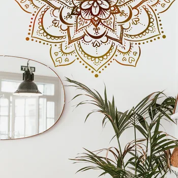 Lotus Çiçeği Dekoratif Duvar Çıkartmaları - Yaratıcı PVC duvar Sanatı çıkartmaları Çalışma Odası Oturma Odası ve Yatak Odası Arka Plan Duvar